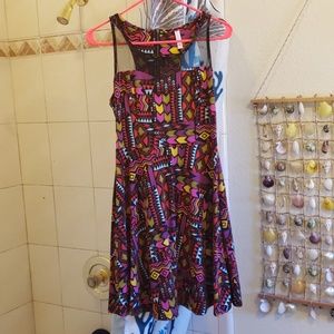 Vibrant Tribal Print Summer Dress
